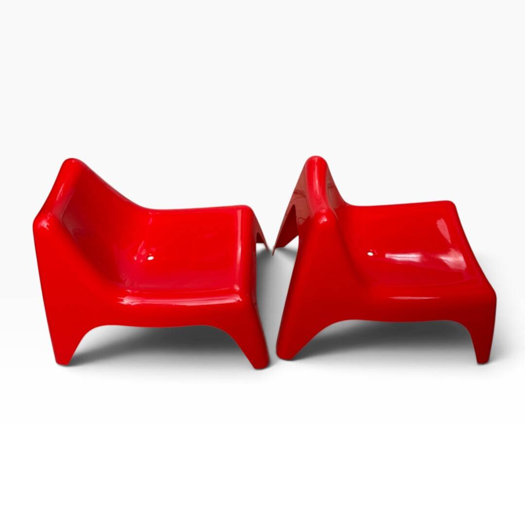 Paire de fauteuils enfant BUNSÖ – IKEA – Thomas Sandell – rouge