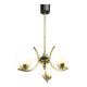 Mid-Century Italian Brass and Opaline Chandelier