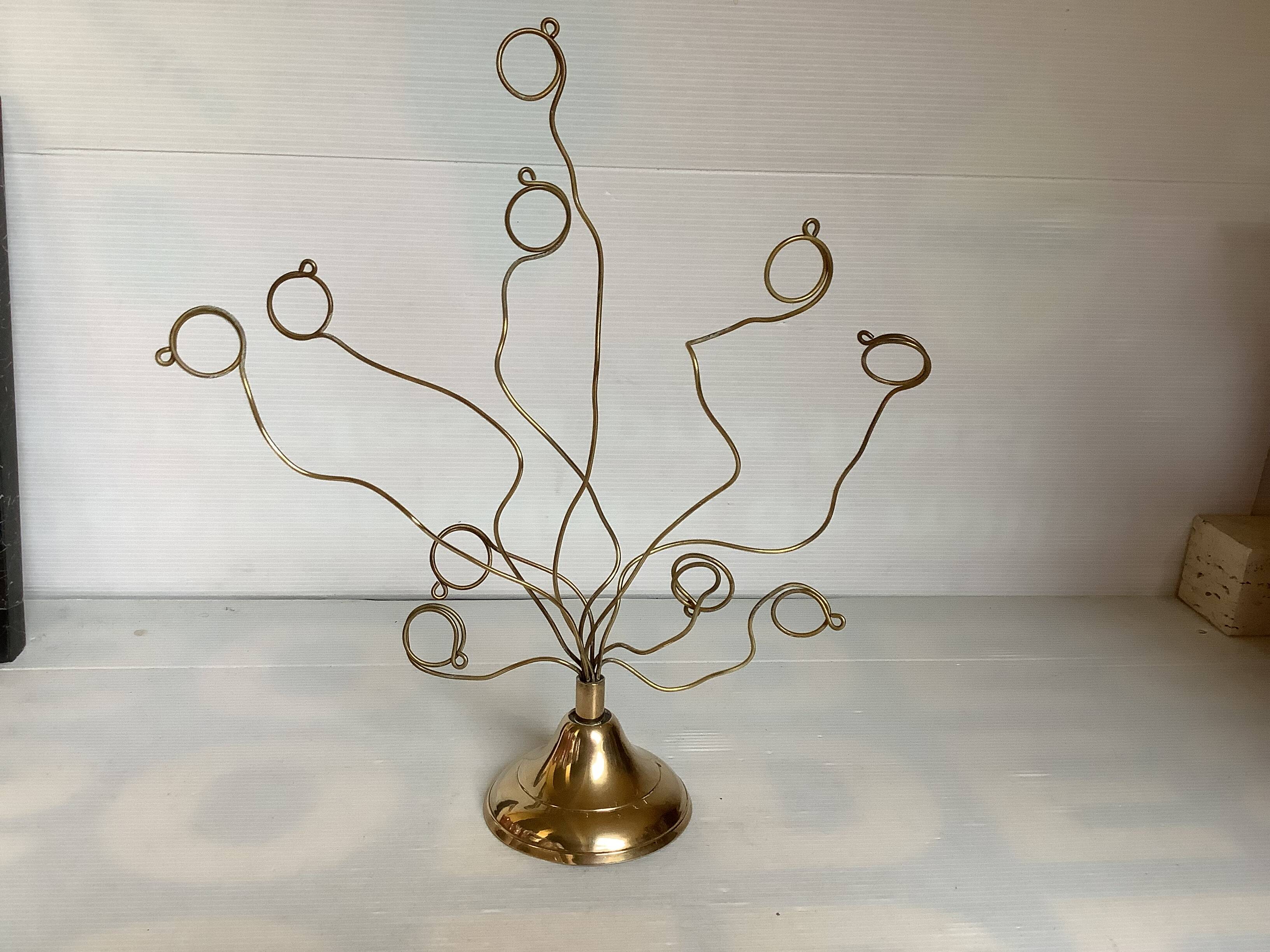 Brass photo frame with tulip base