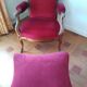 Armchair with its matching footrest
