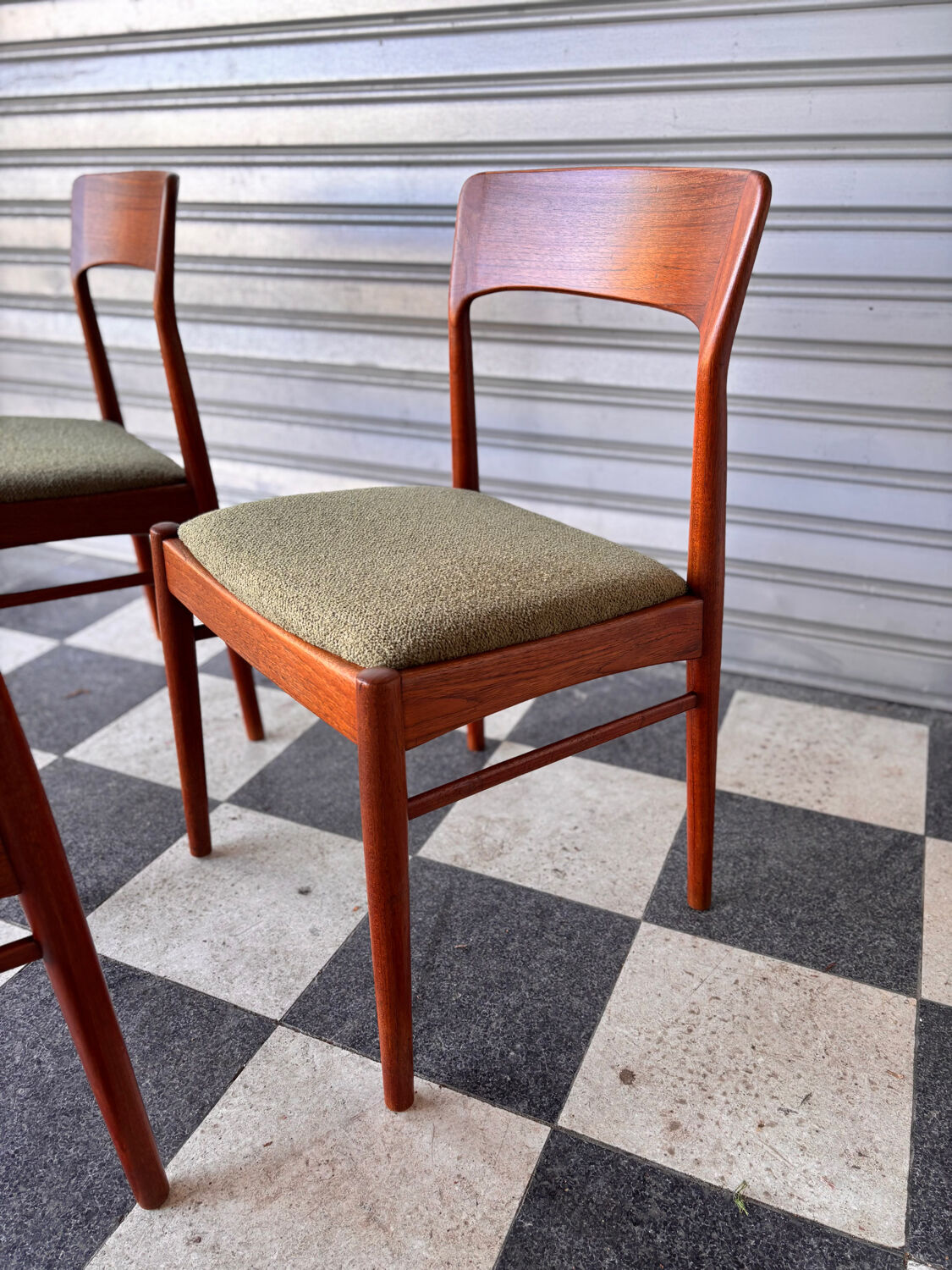 Set of 4 Danish teak chairs