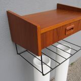 Scandinavian teak wall shelf