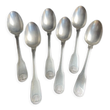 6 cuillères à dessert en métal argenté christofle modèle vendôme/arcantia avant 1983