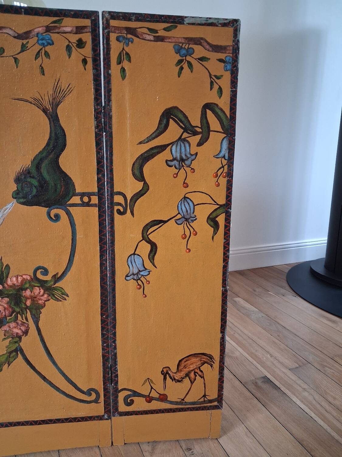 19th century decorative panel screen
