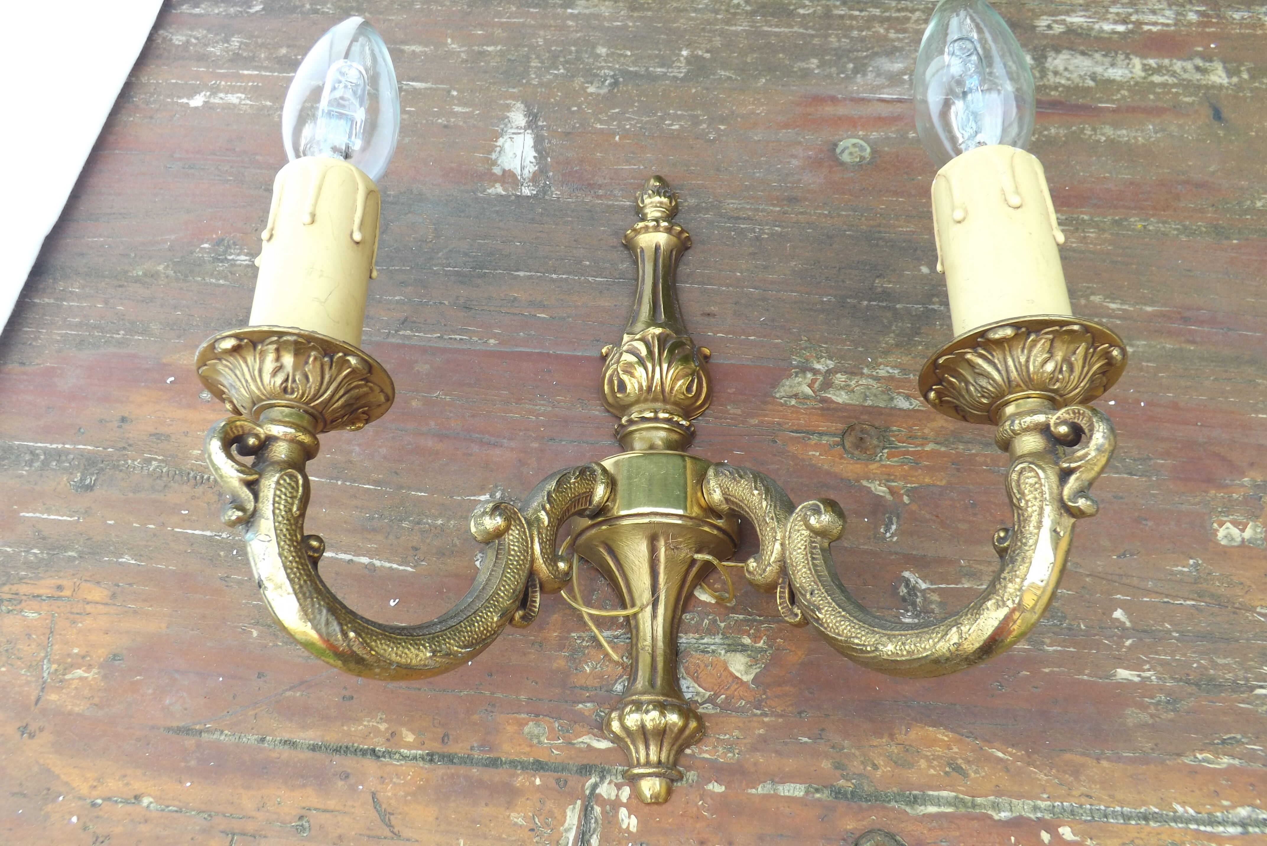 Set of 3 bronze gold appliques style Louis XVI end 19th