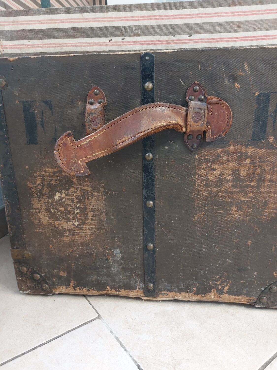 Antique travel trunk