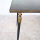 1960s metal and smoked glass coffee table