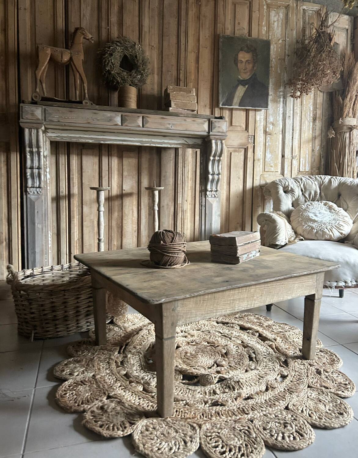 Old outdated oak coffee table