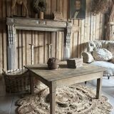 Old outdated oak coffee table