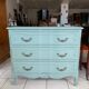Commode style louis XV Verte