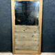 Mirror era art Nouveau in natural wood and copper pushed back - 188x92cm