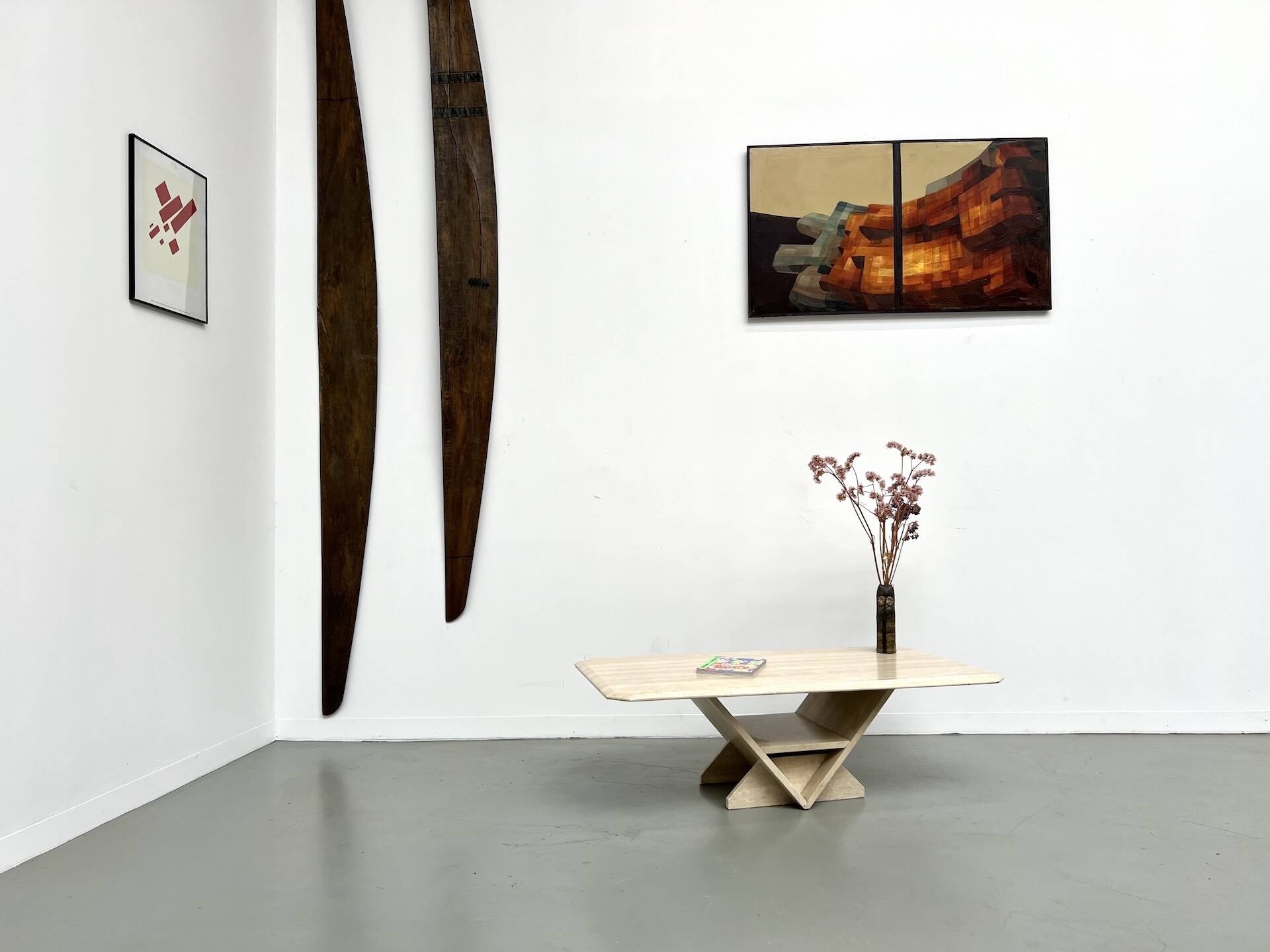 Travertine coffee table, Italy 1970