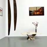 Travertine coffee table, Italy 1970