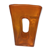 Pop Art Vase vintage orange glass paste year 70. Very good condition.