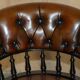 Victorian Captain Chesterfield Armchair in Restored Leather