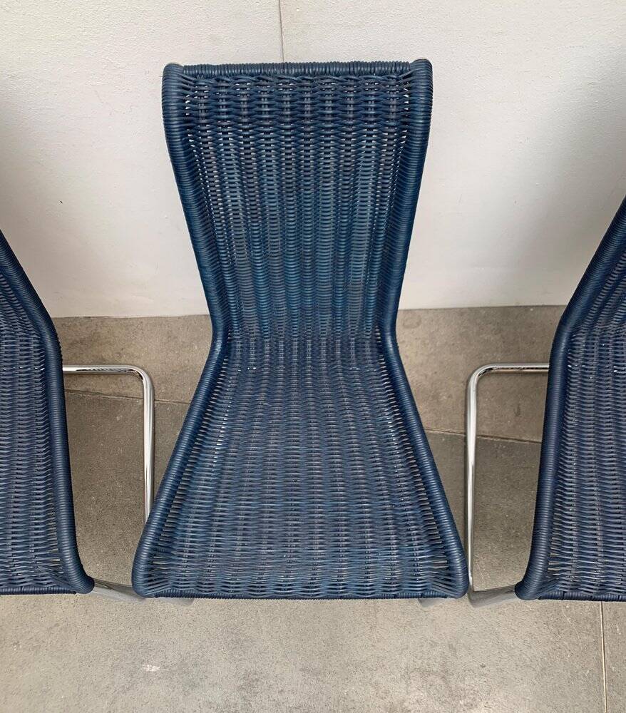 Vintage German cantilever dining chairs B20 by Tecta and Jean Prouvé, set of 4.