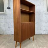 Scandinavian vintage teak library, 60s
