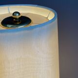 Glass floor lamp with large off-white shade 1960s