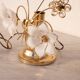 Set of 2 Murano Table Light White Flowers, 1970s