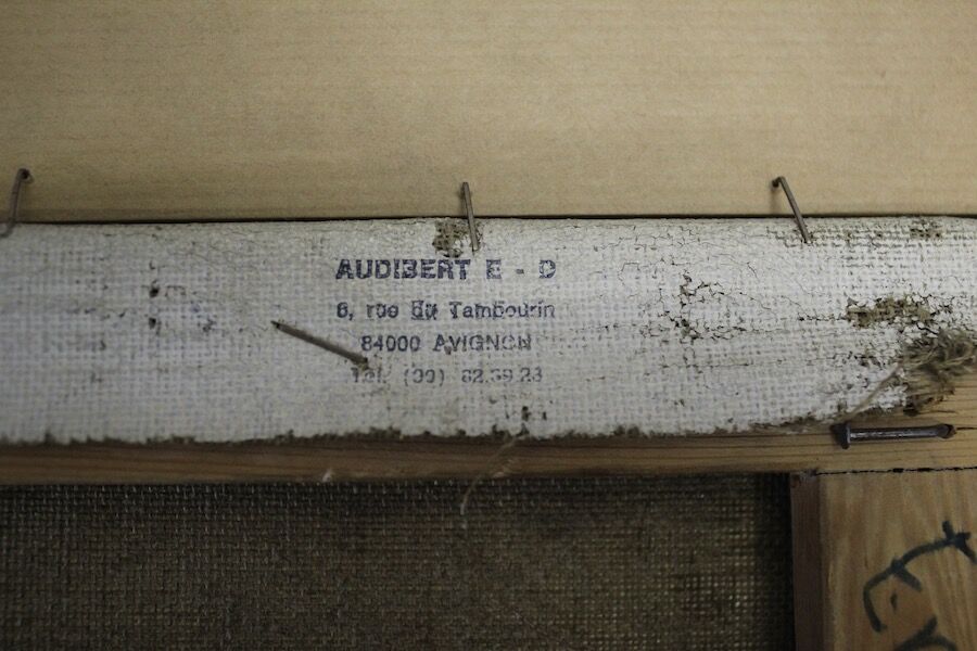 Oil on canvas ernest audibert, still life with fish