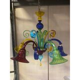 Murano Multicolors Glass Chandelier Random Colors 5 Arms