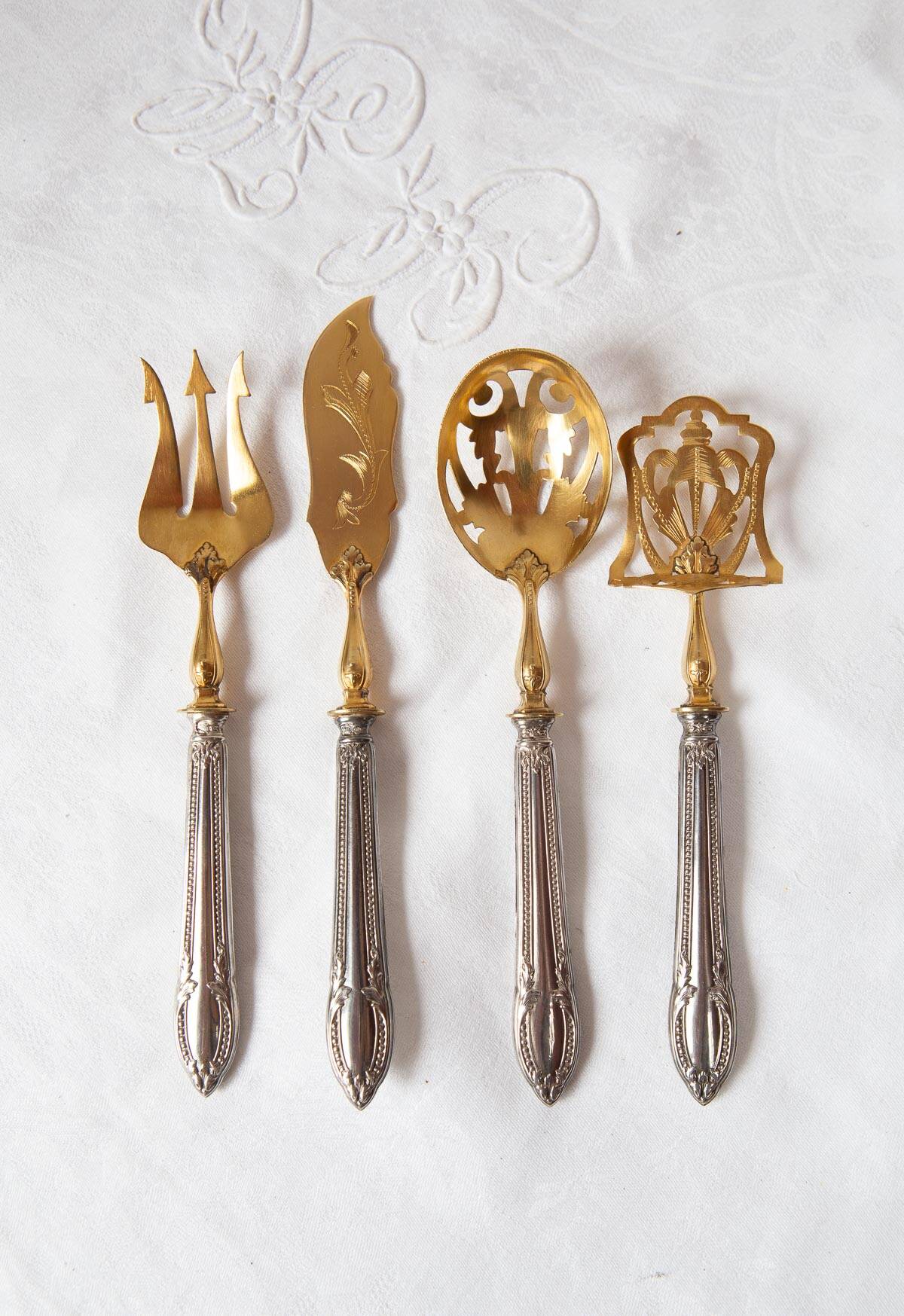 Fish hors d'oeuvres sets, Belle Epoque, circa 1910 (6 pieces)