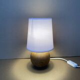 Old blond wood table lamp