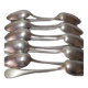 10 dessert spoons White Silver Metal