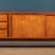 Retro 1960s Long White & Newton Teak Sideboard With Sliding Doors