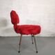 Vintage red moumoute chair golden feet