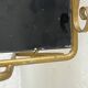 Gold metal and black glass side table