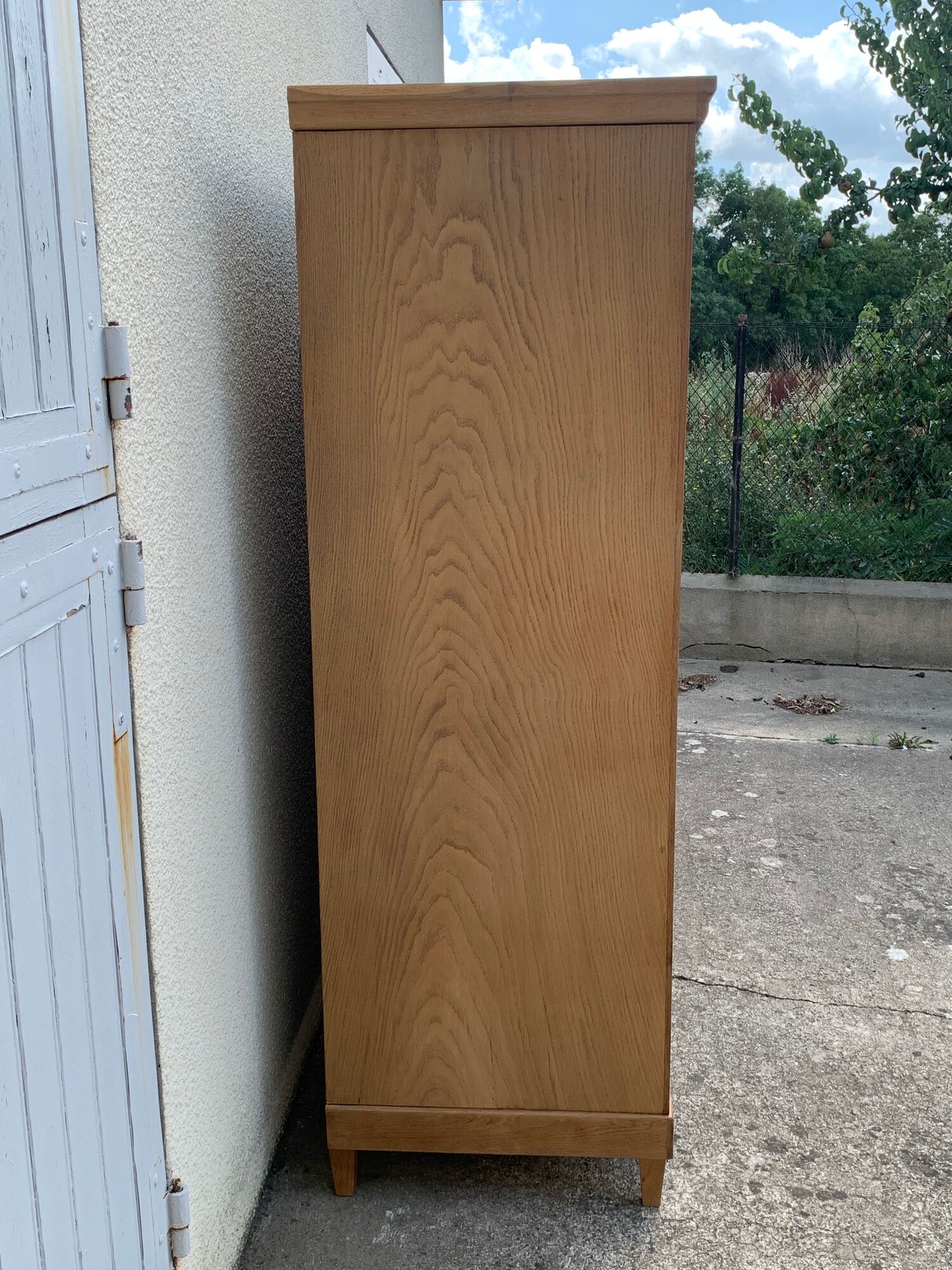 Armoire parisienne art déco 1930 penderie démontable bois brut