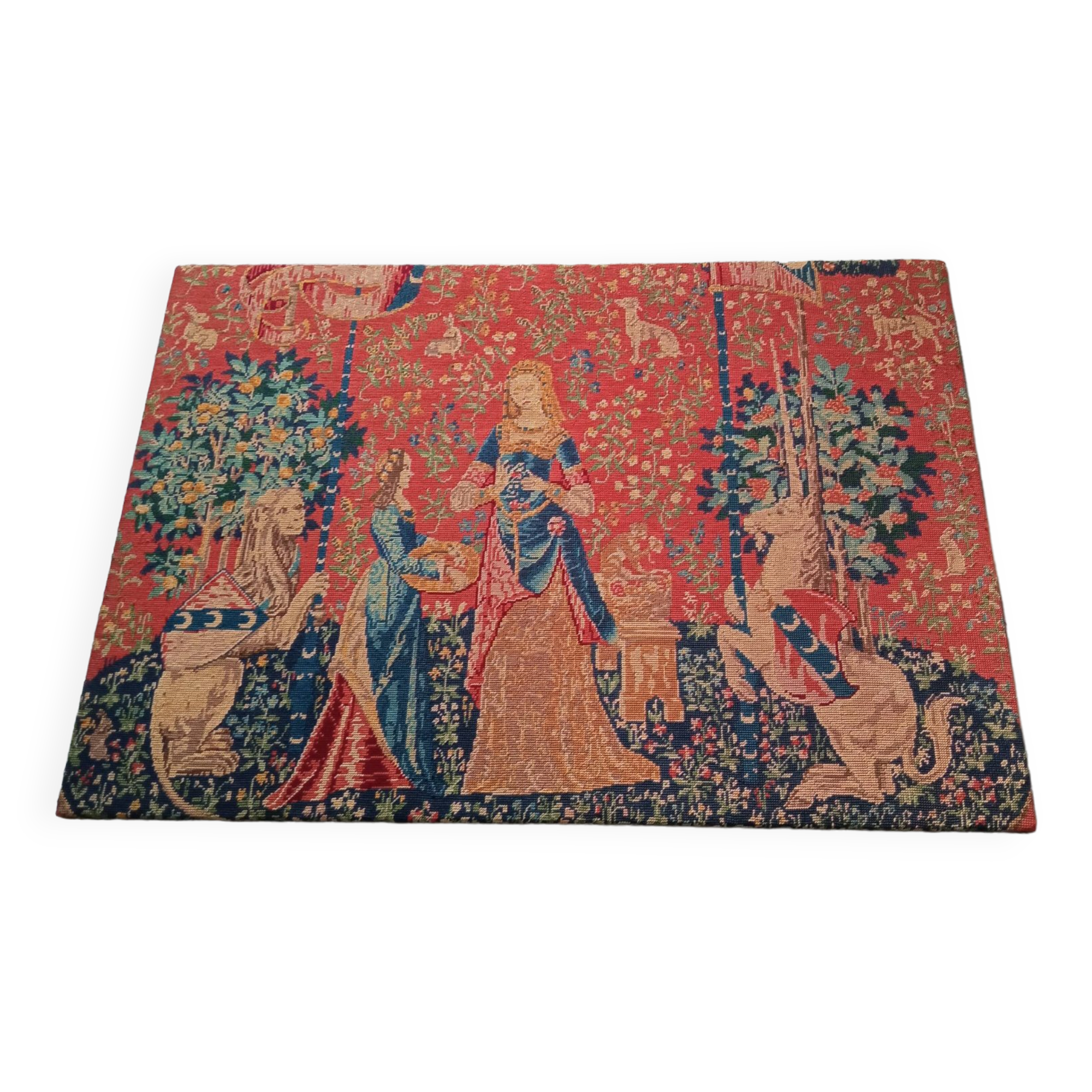 Old tapestry "Smell" of the lady with the unicorn