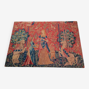 Old tapestry "Smell" of the lady with the unicorn