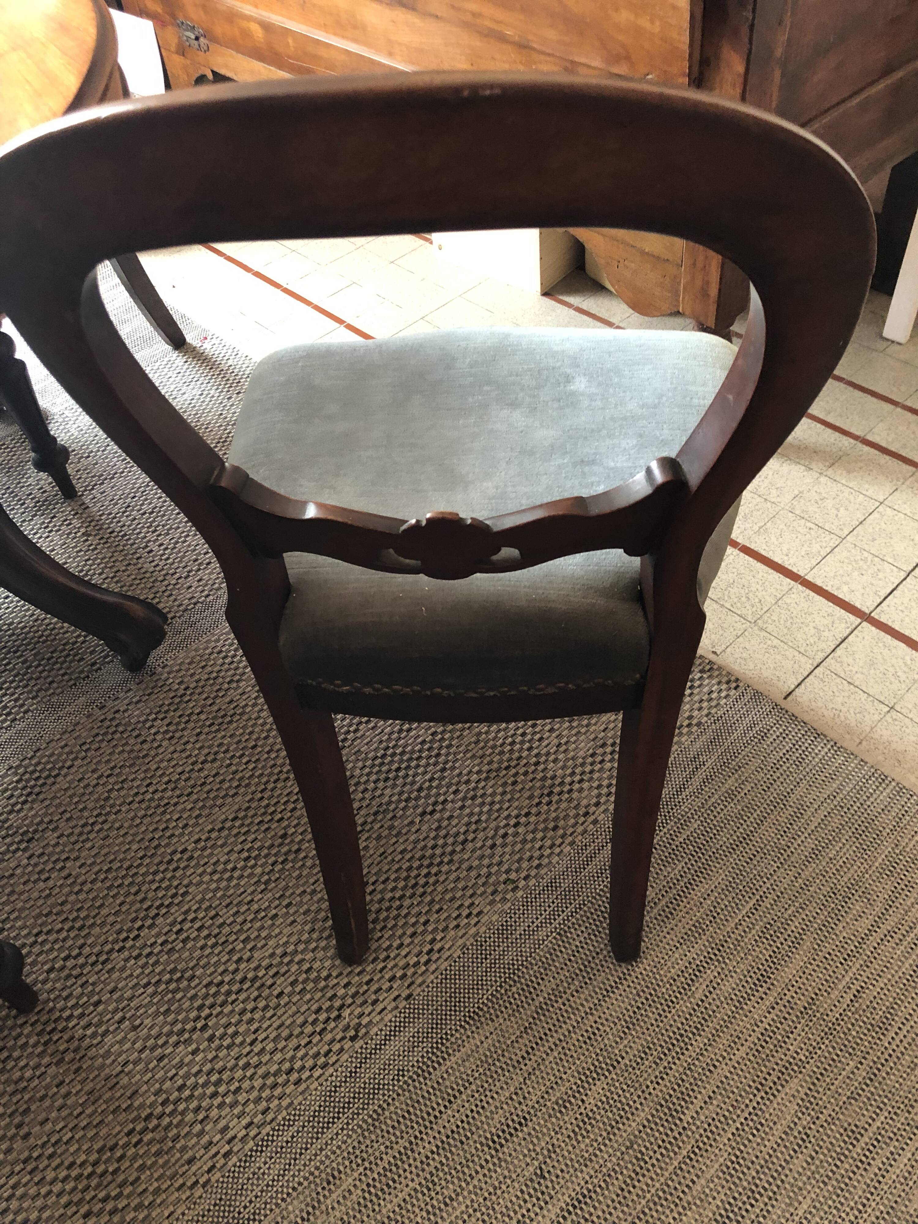 Set of 6 English chairs, Louis Philippe period