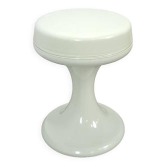 White plastic stool Emsa Germany vintage