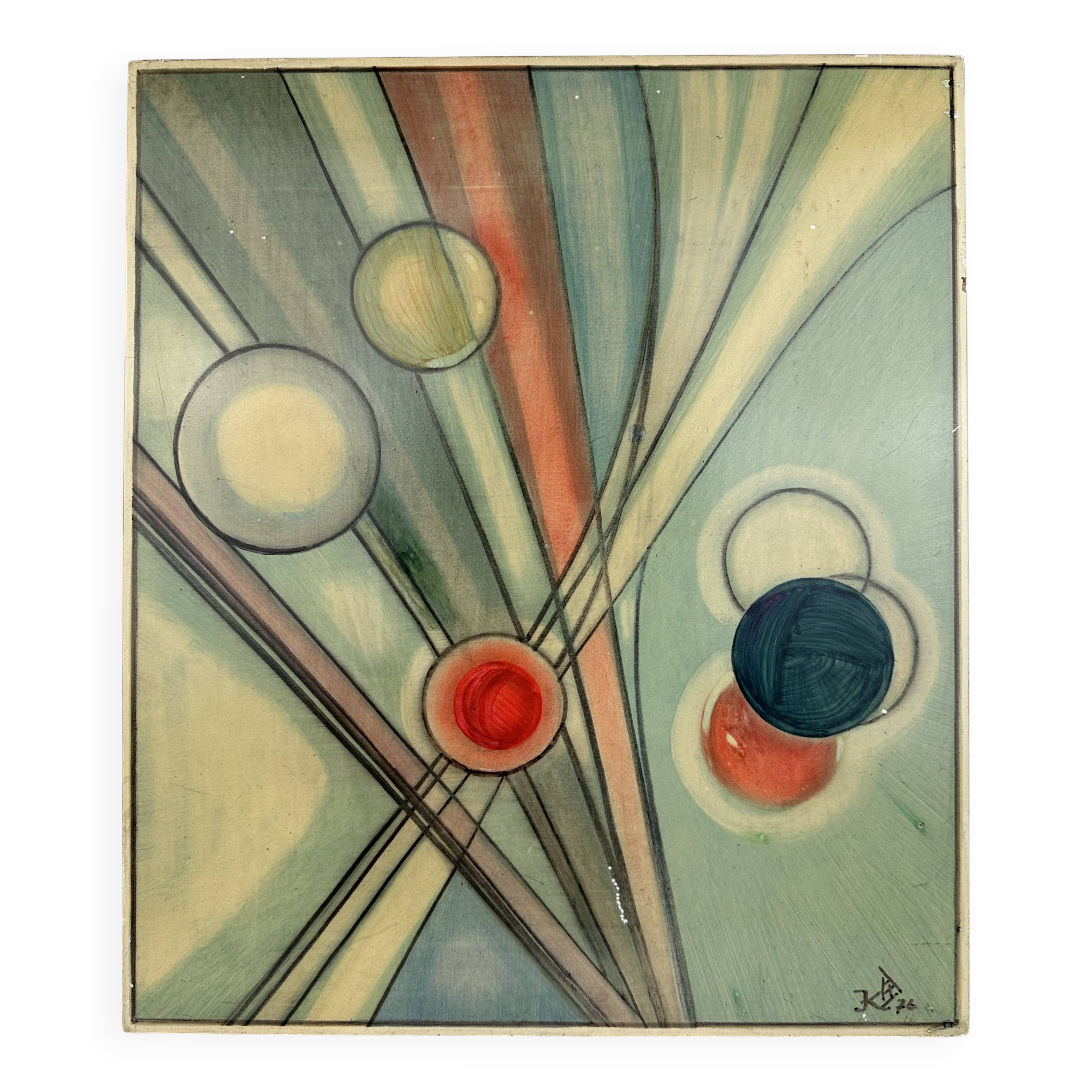 Abstract painting from the 1970s