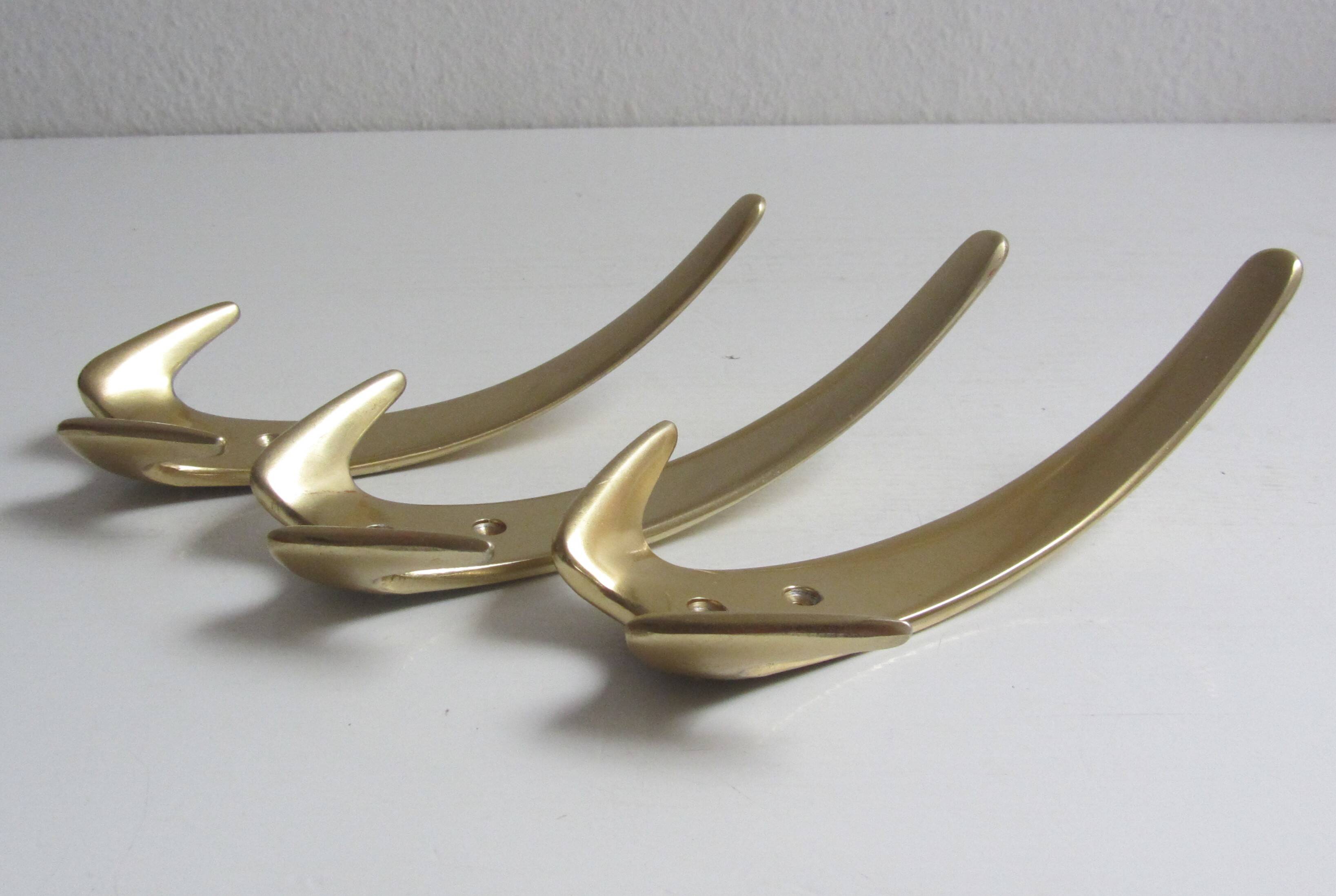 Vintage Carl Auböck Design Wall Hooks, Double Coat Hook