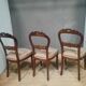 3 chaises Napoléon III  en acajou