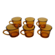 Vintage Smoked Amber Glass Coffee Set