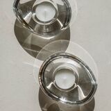 Set of 2 crystal candle holders