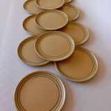 12 assiettes à dessert Sarreguemines "Chaumière"