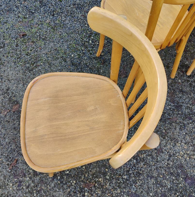 Light wood bistro chairs