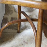 Bidet en bois courbé et métal émaillé