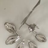 Flower ashtray on chrome stem with 5 removable ashtray petals