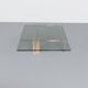 KW-1 glass and travertine coffee table by Hank Kwint for Metaform 1980s