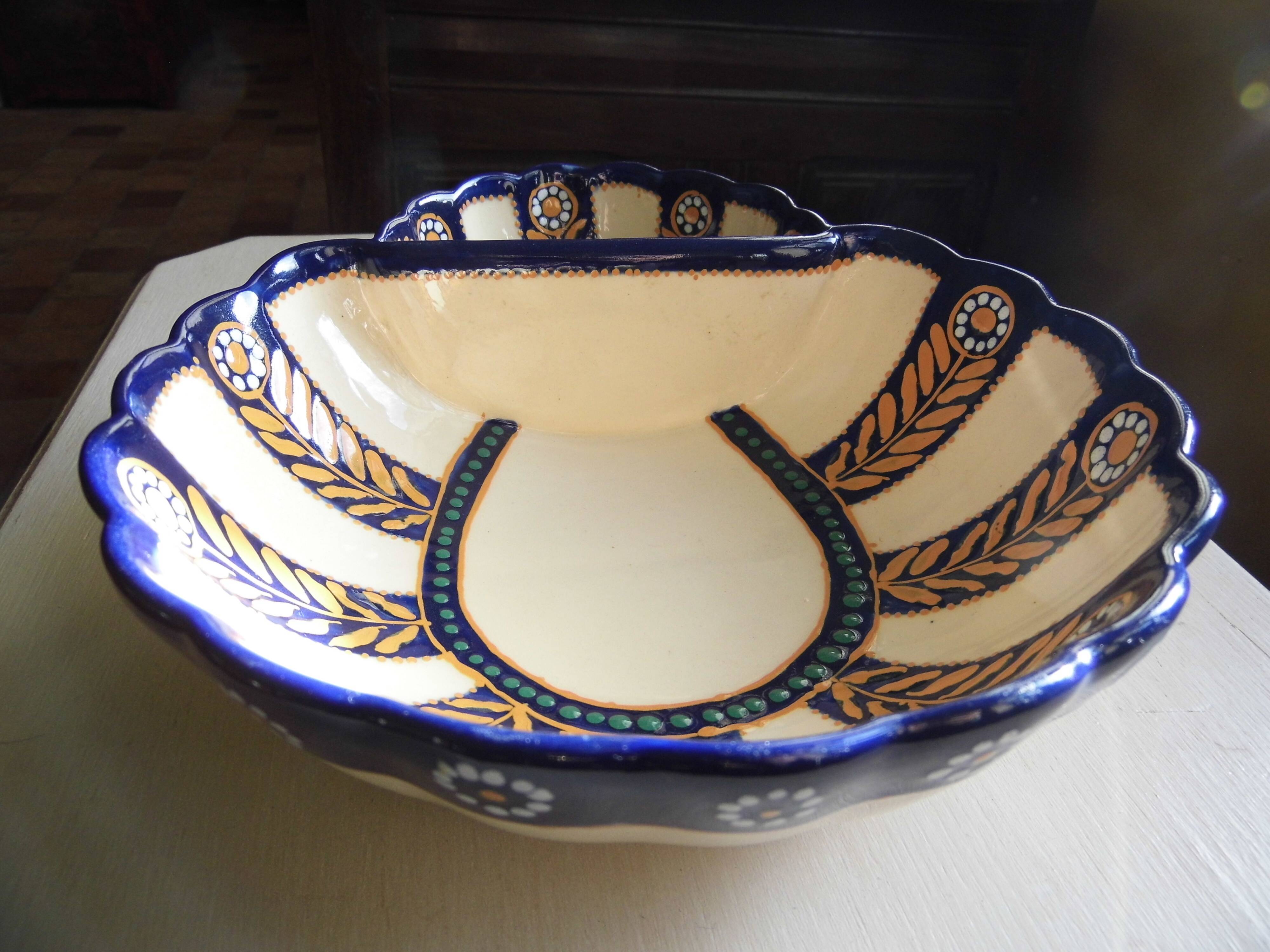 Bol en faience de Quimper, bol à artichaut