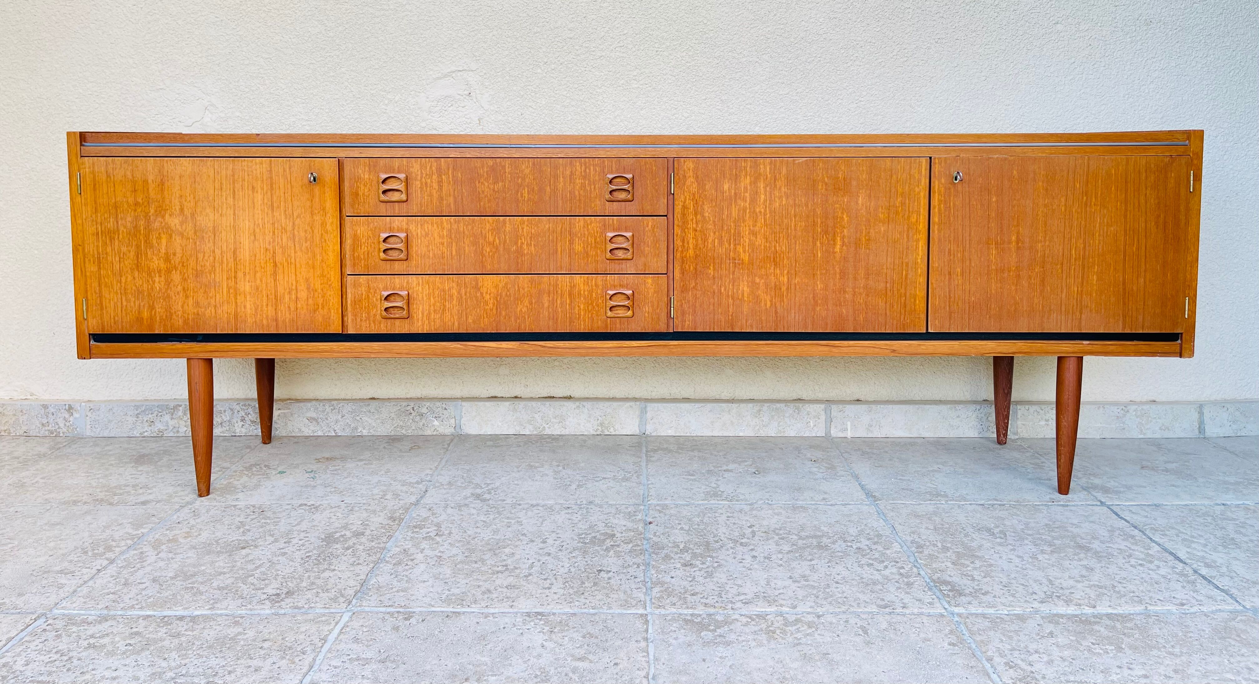 Scandinavian teak row