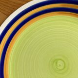 Colorful dessert plates Digoin Sarreguemines Florence