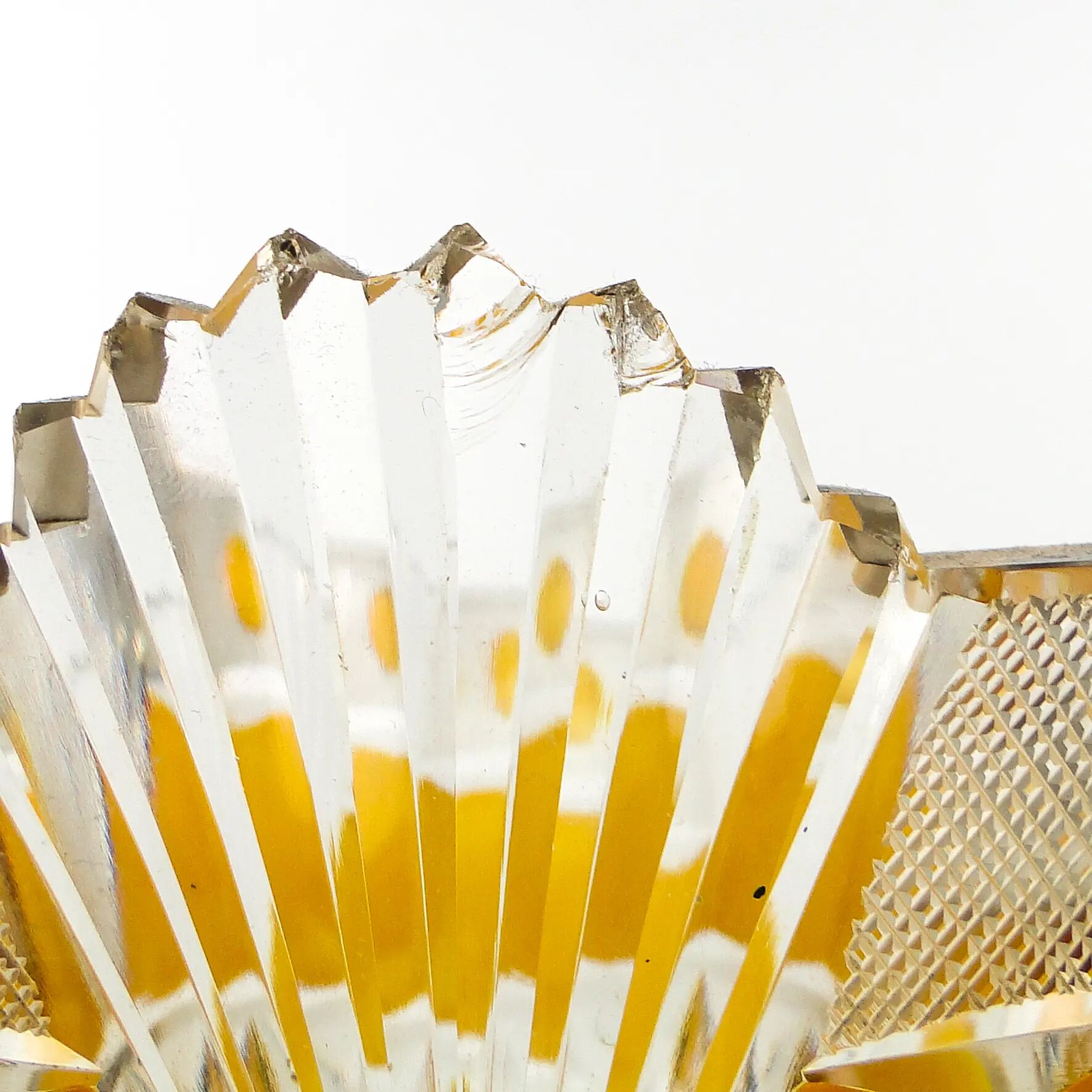 Mid-century modern fruit bowl, crystal, Poland, 1970s